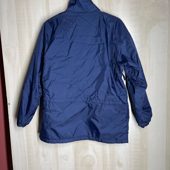 Columbia navy coat jacket fleece‎ lining cinch waist, size medium - Picture 13 of 16
